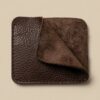 3 SAVRO Premium Leather Card Holder - Genuine Textured Leather Slim Wallet