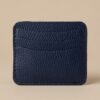 SAVRO Premium Leather Card Holder - Genuine Textured Leather Slim Wallet